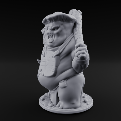 Belly Bumping Myconid Ettin Brute Miniature for Dungeons and Dragons, Pathfinder or other TTRPGs