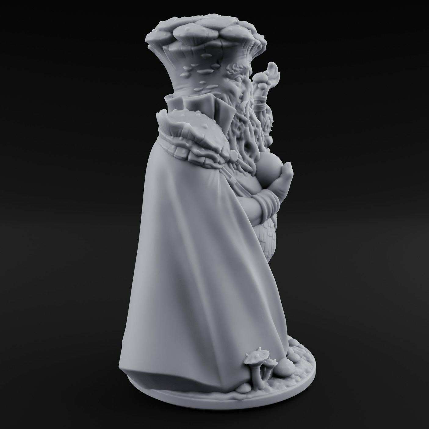Belly Out Beckoning Myconid Oracle Miniature for Dungeons and Dragons, Pathfinder or other TTRPGs