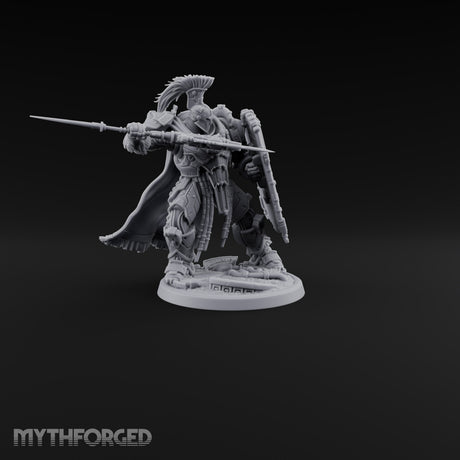 Holding the Line Myrmidon Shieldbearer C Miniature for Dungeons and Dragons, Pathfinder or other TTRPGs