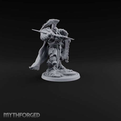 Holding the Line Myrmidon Shieldbearer C Miniature for Dungeons and Dragons, Pathfinder or other TTRPGs