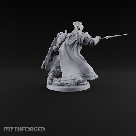 Holding the Line Myrmidon Shieldbearer C Miniature for Dungeons and Dragons, Pathfinder or other TTRPGs