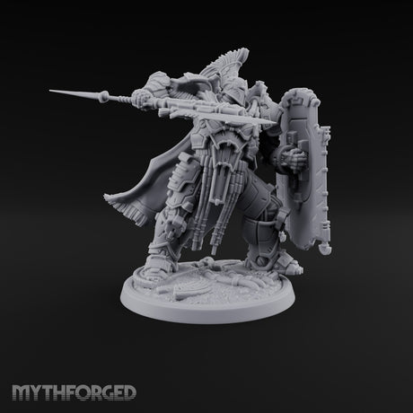 Holding the Line Myrmidon Shieldbearer I Miniature for Dungeons and Dragons, Pathfinder or other TTRPGs