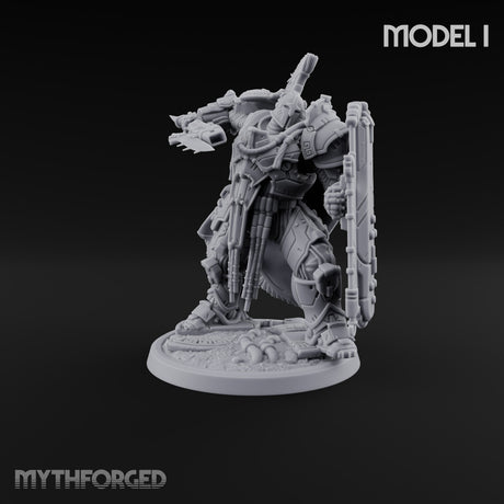 Holding the Line Myrmidon Shieldbearer I Miniature for Dungeons and Dragons, Pathfinder or other TTRPGs