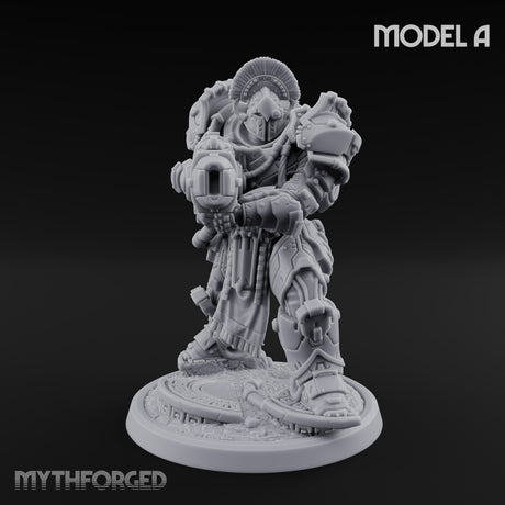 Armed to Overwhelm Human Heavy Gunners Miniature for Dungeons and Dragons, Pathfinder or other TTRPGs
