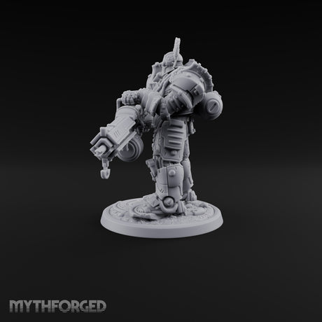 Armed to Overwhelm Human Heavy Gunner B Miniature for Dungeons and Dragons, Pathfinder or other TTRPGs