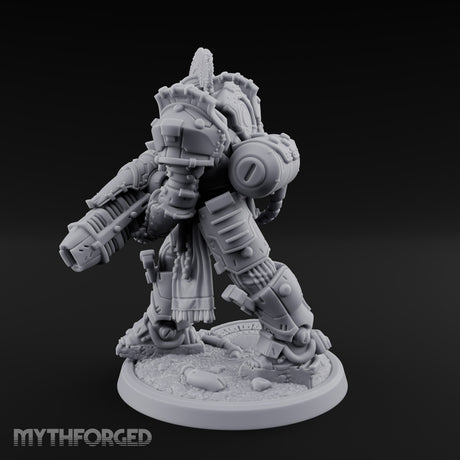 Armed to Overwhelm Human Heavy Gunner C Miniature for Dungeons and Dragons, Pathfinder or other TTRPGs