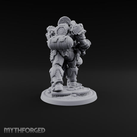 Armed to Overwhelm Human Heavy Gunner D Miniature for Dungeons and Dragons, Pathfinder or other TTRPGs