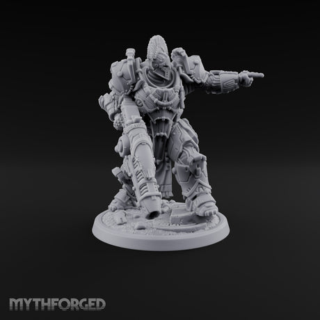 Armed to Overwhelm Human Heavy Gunners Miniature for Dungeons and Dragons, Pathfinder or other TTRPGs