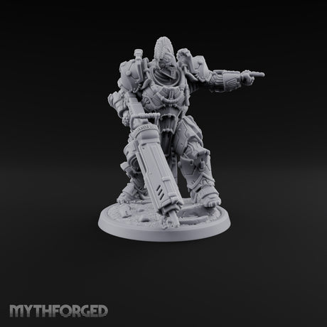Armed to Overwhelm Human Heavy Gunner H Miniature for Dungeons and Dragons, Pathfinder or other TTRPGs