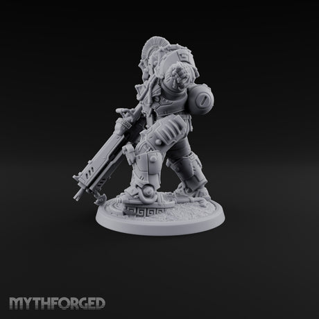 Armed to Overwhelm Human Heavy Gunner H Miniature for Dungeons and Dragons, Pathfinder or other TTRPGs