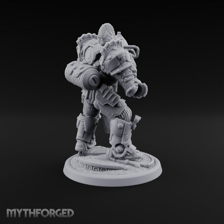 Armed to Overwhelm Human Heavy Gunner J Miniature for Dungeons and Dragons, Pathfinder or other TTRPGs