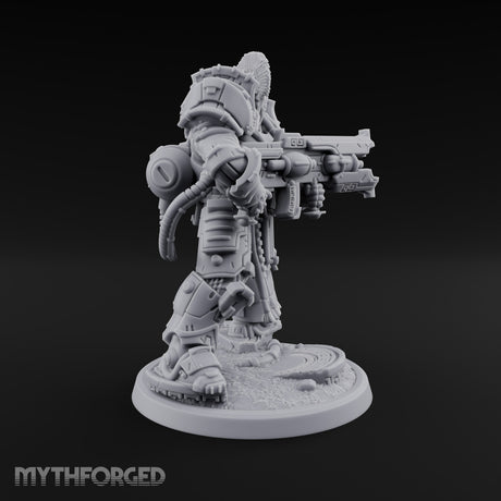 Armed to Overwhelm Human Heavy Gunner K Miniature for Dungeons and Dragons, Pathfinder or other TTRPGs