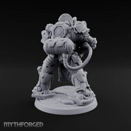 Armed to Overwhelm Human Heavy Gunner K Miniature for Dungeons and Dragons, Pathfinder or other TTRPGs