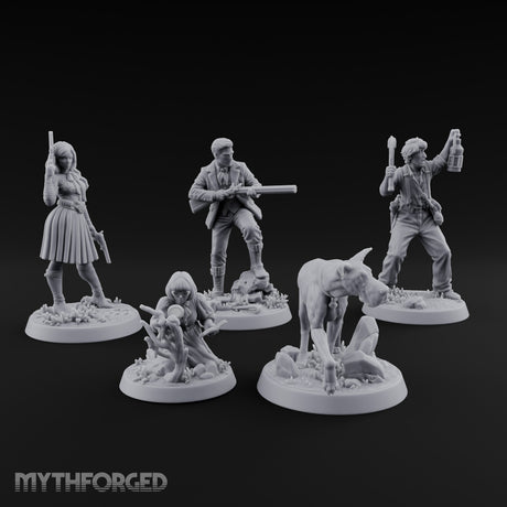 Mystery Solving Human Monster Hunters Miniature for Dungeons and Dragons, Pathfinder or other TTRPGs