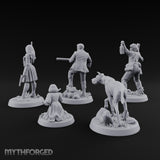 Mystery Solving Human Monster Hunters Miniature for Dungeons and Dragons, Pathfinder or other TTRPGs