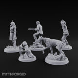 Mystery Solving Human Monster Hunters Miniature for Dungeons and Dragons, Pathfinder or other TTRPGs