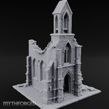 Nave-Exposed Buttress-Sheared Gothic Chapel Ruins Miniature for Dungeons and Dragons, Pathfinder or other TTRPGs