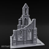 Nave-Exposed Buttress-Sheared Gothic Chapel Ruins Miniature for Dungeons and Dragons, Pathfinder or other TTRPGs