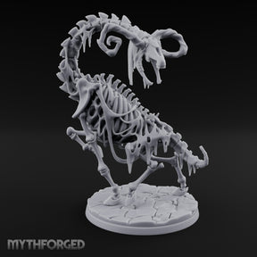 Neck Craning Rearing Skeleton Strider Miniature for Dungeons and Dragons, Pathfinder or other TTRPGs