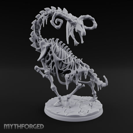Neck Craning Rearing Skeleton Strider Miniature for Dungeons and Dragons, Pathfinder or other TTRPGs