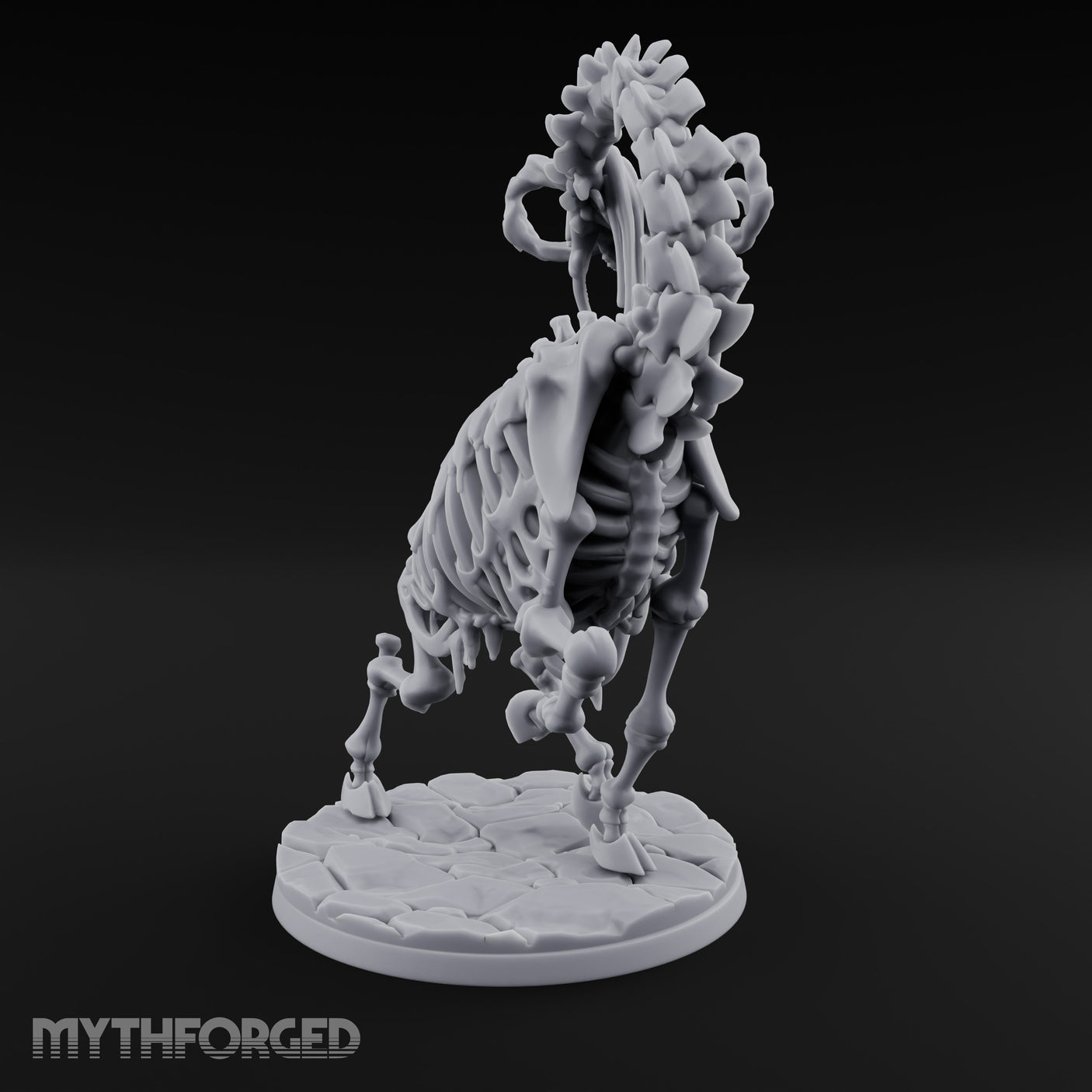 Neck Craning Rearing Skeleton Strider Miniature for Dungeons and Dragons, Pathfinder or other TTRPGs