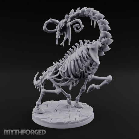 Neck Craning Rearing Skeleton Strider Miniature for Dungeons and Dragons, Pathfinder or other TTRPGs