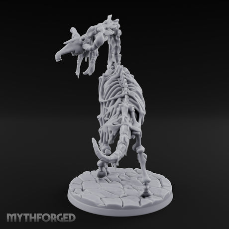 Neck Craning Rearing Skeleton Strider Miniature for Dungeons and Dragons, Pathfinder or other TTRPGs