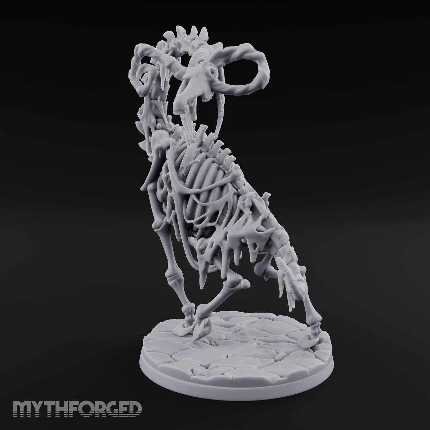 Neck Craning Rearing Skeleton Strider Miniature for Dungeons and Dragons, Pathfinder or other TTRPGs
