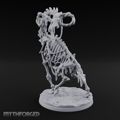 Neck Craning Rearing Skeleton Strider Miniature for Dungeons and Dragons, Pathfinder or other TTRPGs