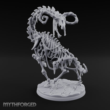 Neck Craning Rearing Skeleton Strider Miniature for Dungeons and Dragons, Pathfinder or other TTRPGs