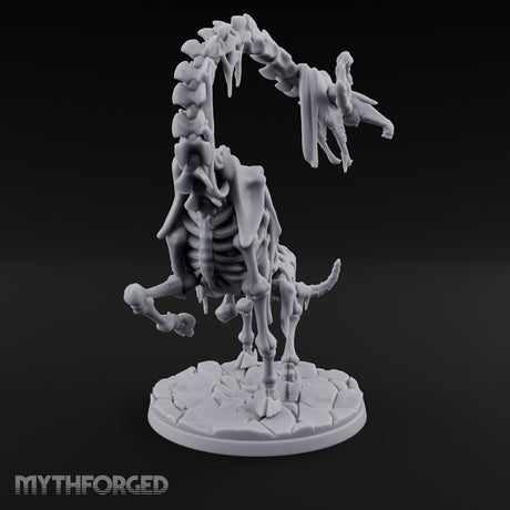 Neck Craning Rearing Skeleton Strider Miniature for Dungeons and Dragons, Pathfinder or other TTRPGs