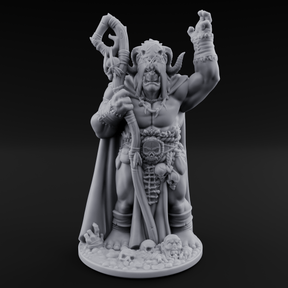 Skull Collecting Orc Necromancer Miniature for Dungeons and Dragons, Pathfinder or other TTRPGs