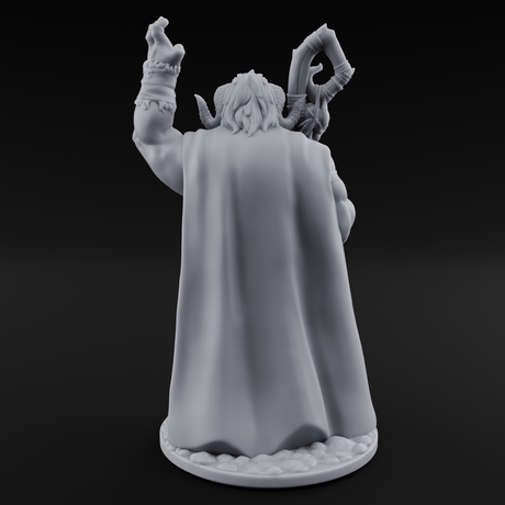 Skull Collecting Orc Necromancer Miniature for Dungeons and Dragons, Pathfinder or other TTRPGs