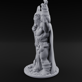 Skull Collecting Orc Necromancer Miniature for Dungeons and Dragons, Pathfinder or other TTRPGs