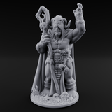 Skull Collecting Orc Necromancer Miniature for Dungeons and Dragons, Pathfinder or other TTRPGs
