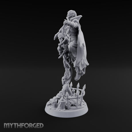 Raising the Dead Vampire Necromancer Miniature for Dungeons and Dragons, Pathfinder or other TTRPGs