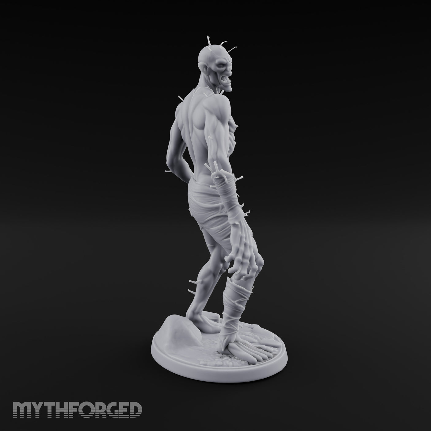 Needle Pierced Lurching Zombie Wraith Miniature for Dungeons and Dragons, Pathfinder or other TTRPGs