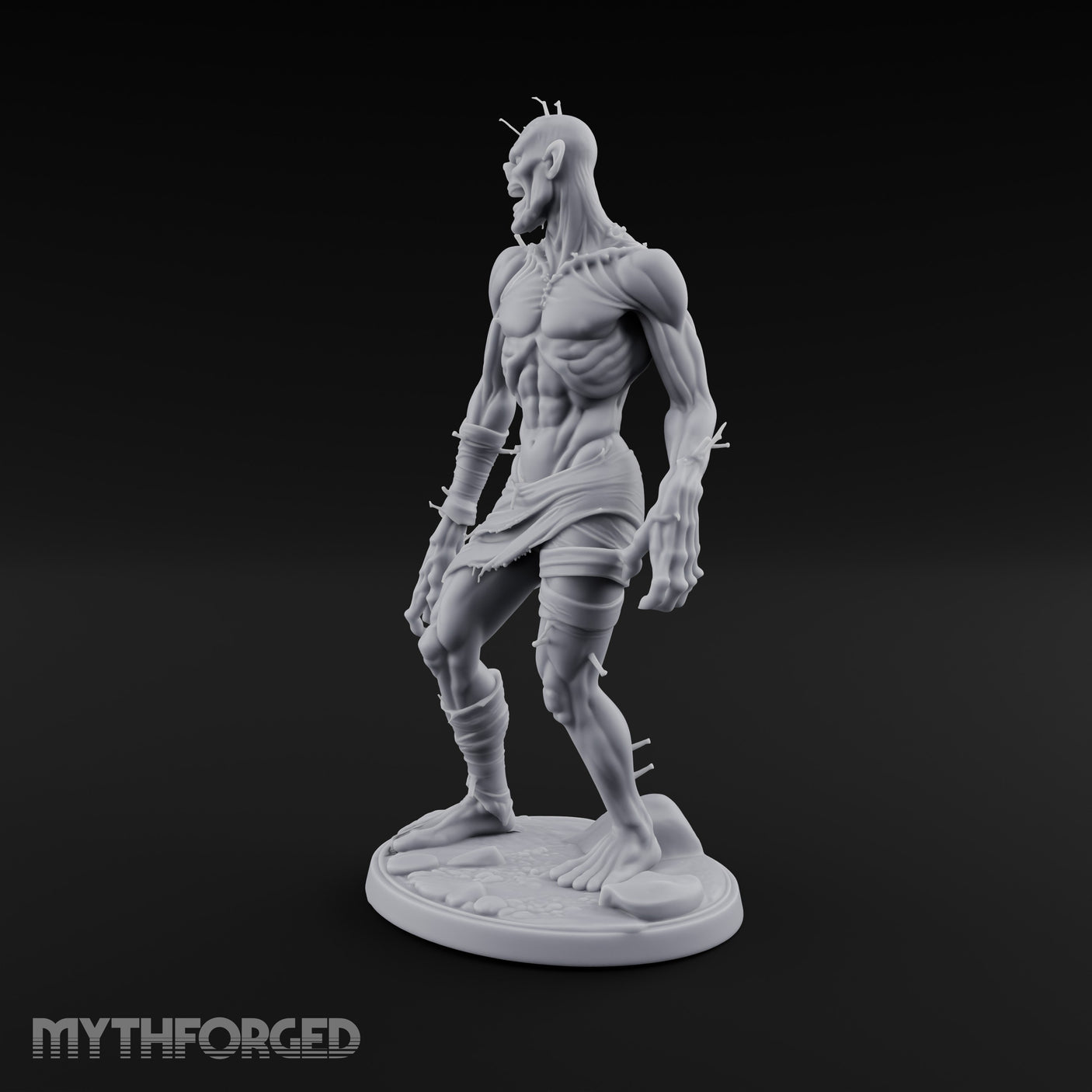 Needle Pierced Lurching Zombie Wraith Miniature for Dungeons and Dragons, Pathfinder or other TTRPGs