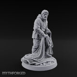 Net Hauling Human Fisherman Miniature for Dungeons and Dragons, Pathfinder or other TTRPGs