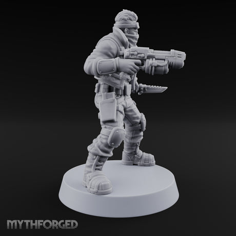 Rookies With Loaded Attitude Human Raider B — Plasma Pistol & Combat Knife