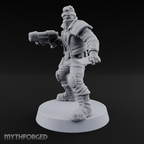 Rookies With Loaded Attitude Human Raider B — Plasma Pistol & Combat Knife