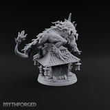 Shrine Roof Won't Hold Chimera Horned Lion-Dragon Beast