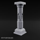 Niche-Carved Script-Paneled Saint Relief Temple Column Miniature for Dungeons and Dragons, Pathfinder or other TTRPGs