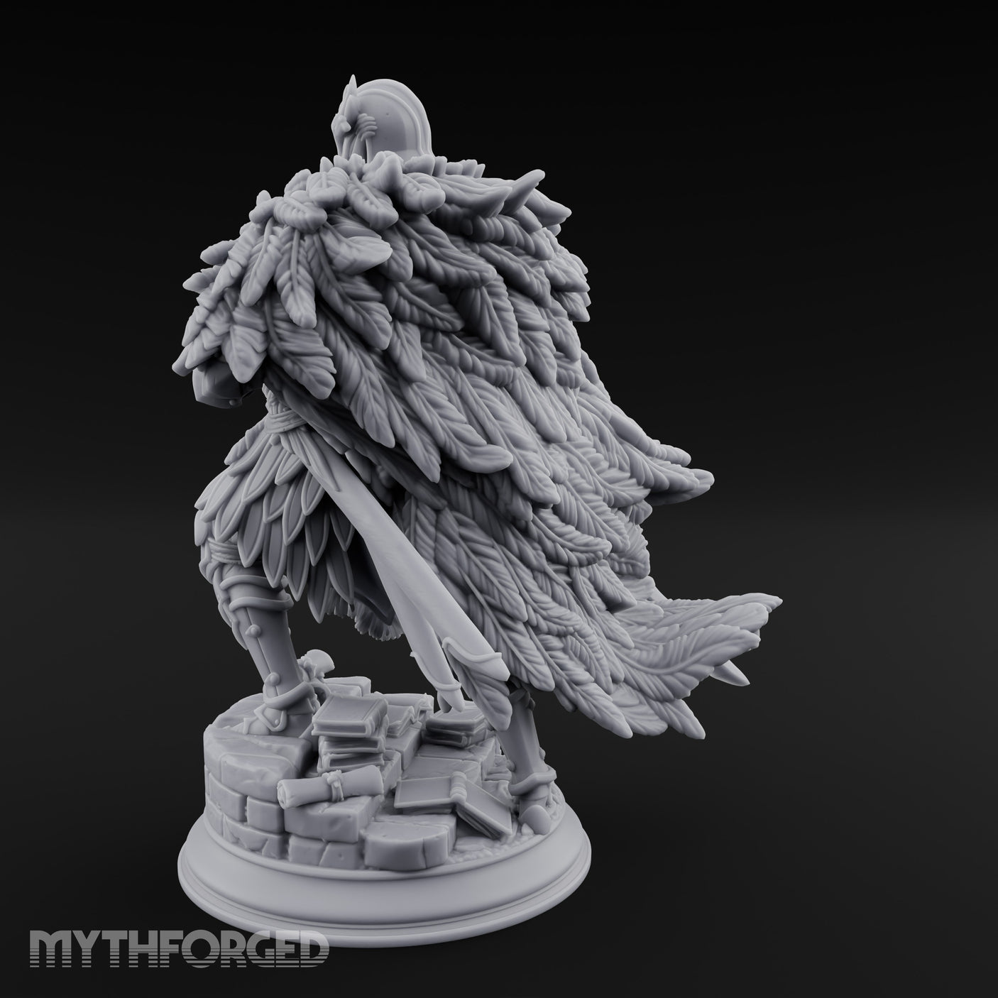 Night of the Owl Human Paladin Miniature for Dungeons and Dragons, Pathfinder or other TTRPGs