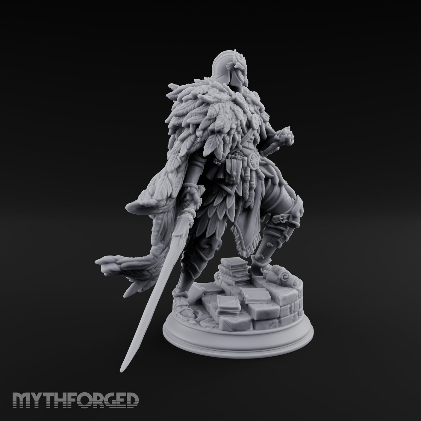 Night of the Owl Human Paladin Miniature for Dungeons and Dragons, Pathfinder or other TTRPGs