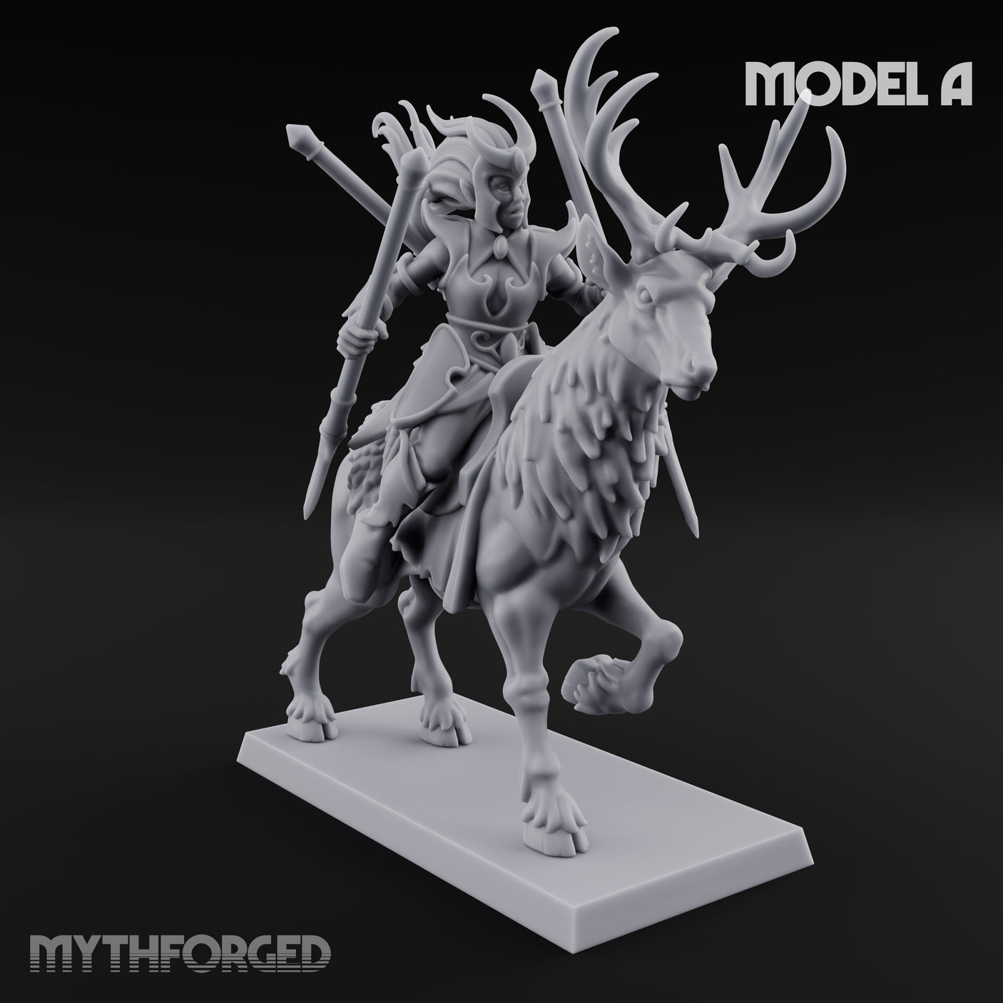 Antlered Tribe Forest Centaur A Miniature for Dungeons and Dragons, Pathfinder or other TTRPGs