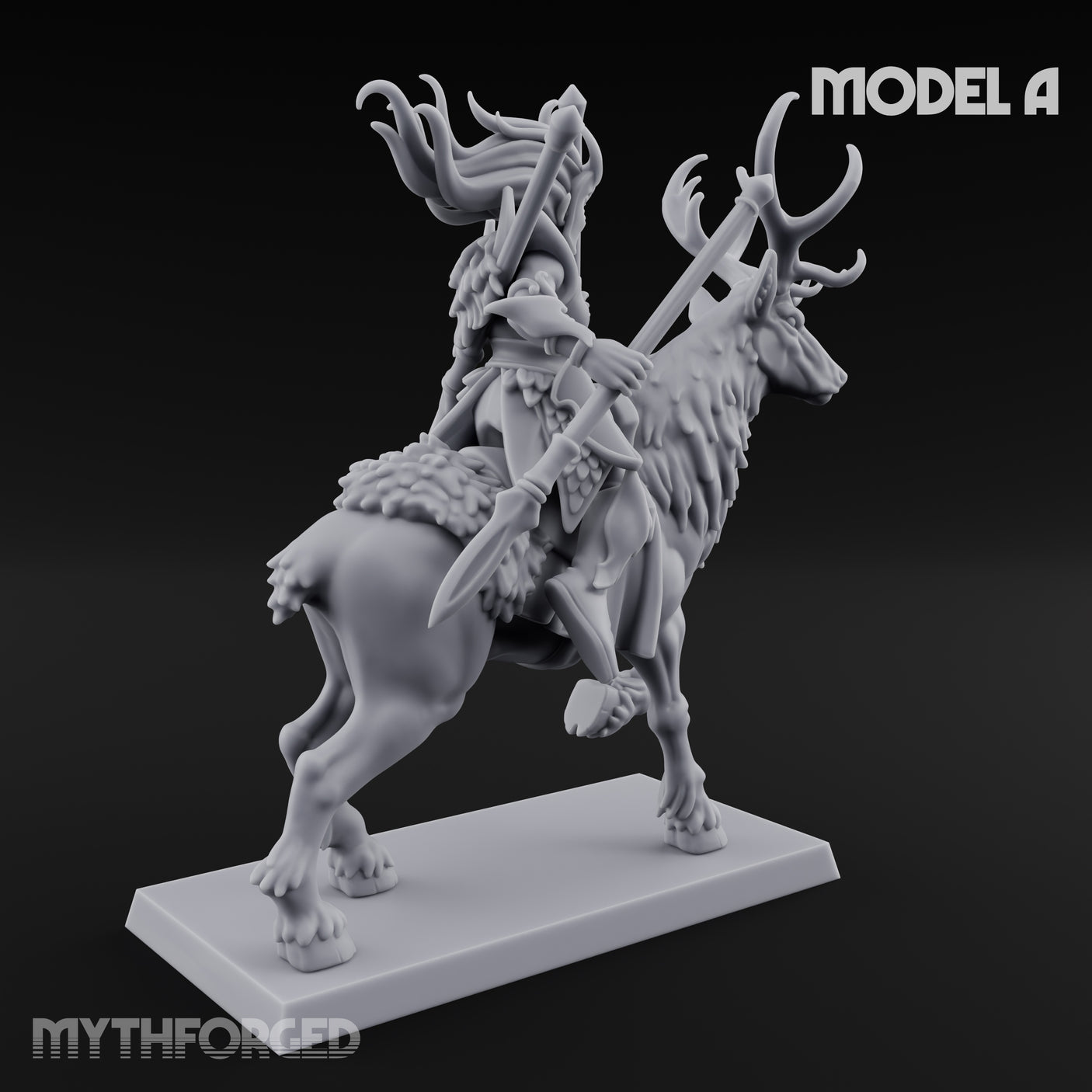 Antlered Tribe Forest Centaur A Miniature for Dungeons and Dragons, Pathfinder or other TTRPGs