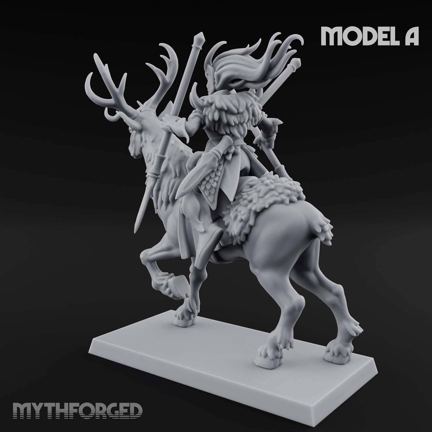 Antlered Tribe Forest Centaur A Miniature for Dungeons and Dragons, Pathfinder or other TTRPGs
