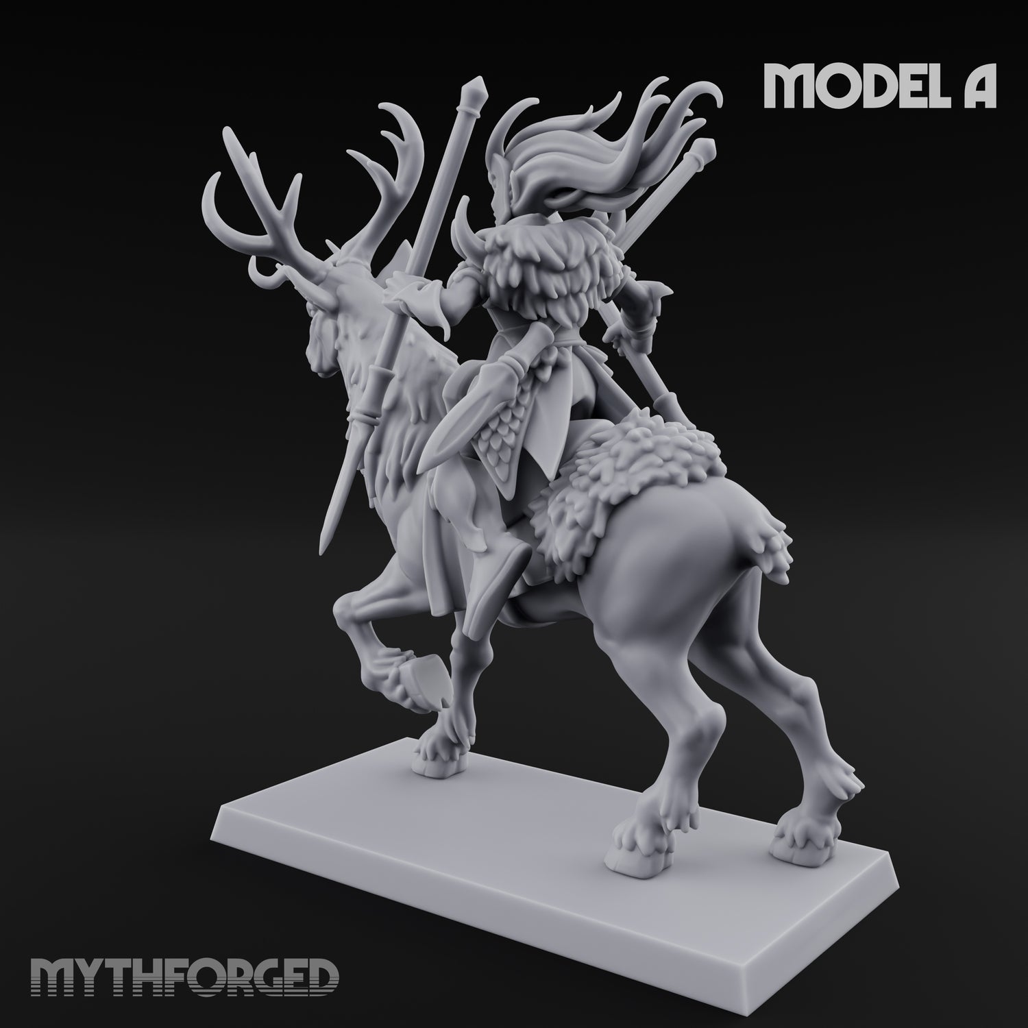 Antlered Tribe Forest Centaur A Miniature for Dungeons and Dragons, Pathfinder or other TTRPGs