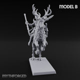 Antlered Tribe Forest Centaur B Miniature for Dungeons and Dragons, Pathfinder or other TTRPGs